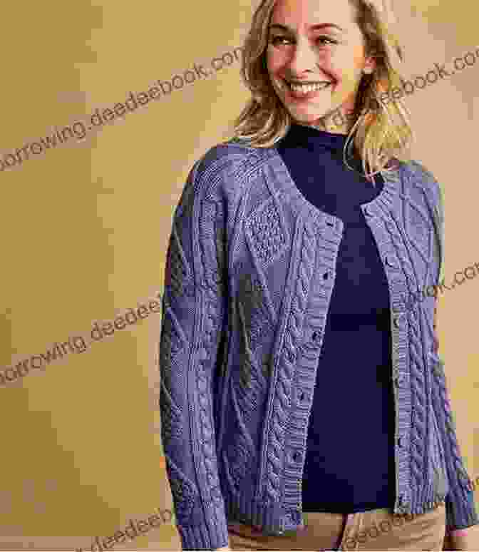 A Classic Cabled Cardigan With A Button Front Closure Shawls Wraps And Scarves: 21 Elegant And Graceful Hand Knit Patterns