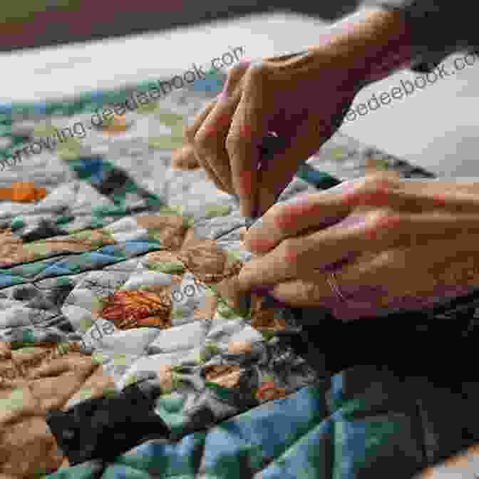 A Person Sitting At A Quilting Frame, Surrounded By Colorful Fabrics, Engaged In The Calming And Therapeutic Process Of Quilting, Highlighting The Benefits Of Quilting For Mental Health. The Love Of Quilting: Ultimate Designs That Sing For Spring