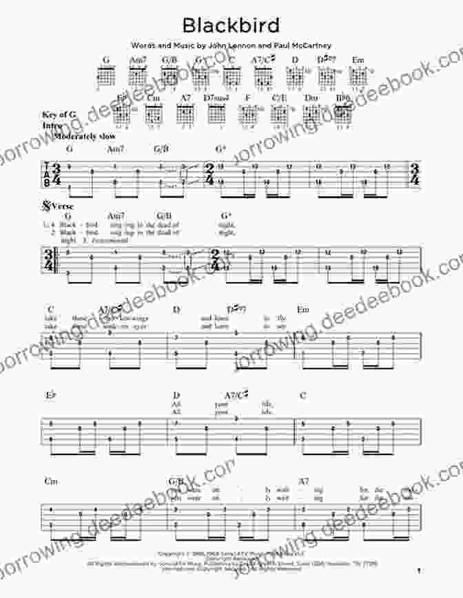 Blackbird Sheet Music And Guitar Tab Fingerpicking Celtic Folk: 15 Songs Arranged For Solo Guitar In Standard Notation Tab