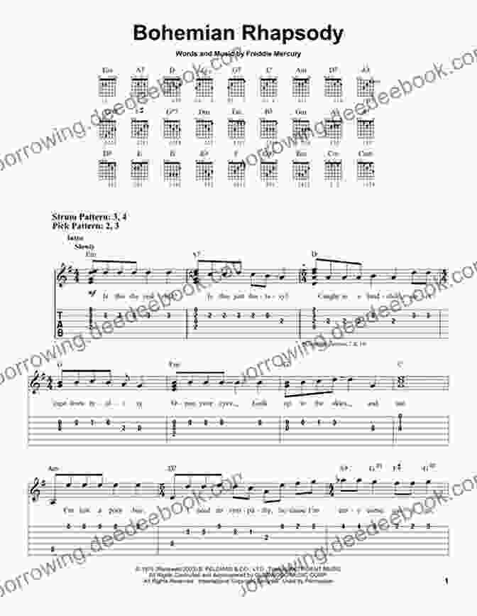 Bohemian Rhapsody Sheet Music And Guitar Tab Fingerpicking Celtic Folk: 15 Songs Arranged For Solo Guitar In Standard Notation Tab