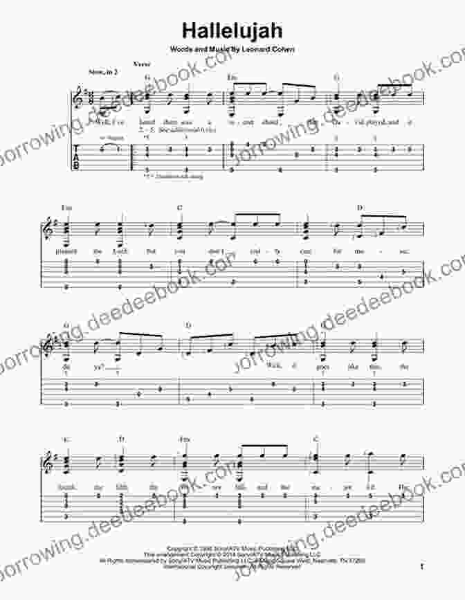 Hallelujah Sheet Music And Guitar Tab Fingerpicking Celtic Folk: 15 Songs Arranged For Solo Guitar In Standard Notation Tab