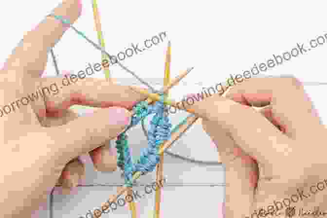 Knitter Using A Double Pointed Needle How To Knit Flowers: Guide To Knit Basic Flowers For Beginner