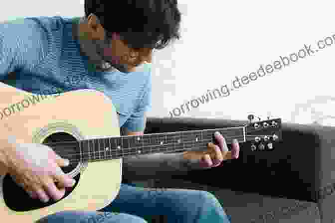 Musician Lazily Sitting On Couch, Guitar Neglected In The Corner The Seven Deadly Sins Of Music Making