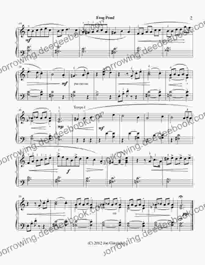 Sheet Music Snippet From An Early Intermediate Piano Composition Jazz Rags Blues 2: 8 Original Pieces For Early Intermediate To Intermediate Piano