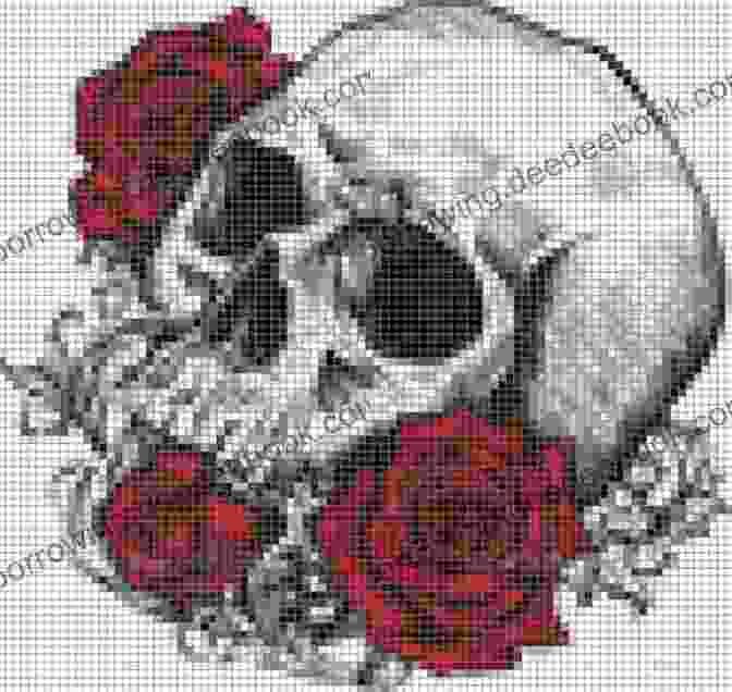 Skeleton In Flower Cross Stitch Pattern Skeleton In Flower Cross Stitch PDF