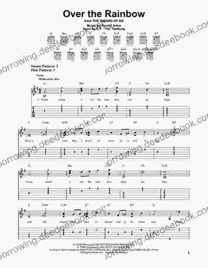 Somewhere Over The Rainbow Sheet Music And Guitar Tab Fingerpicking Celtic Folk: 15 Songs Arranged For Solo Guitar In Standard Notation Tab