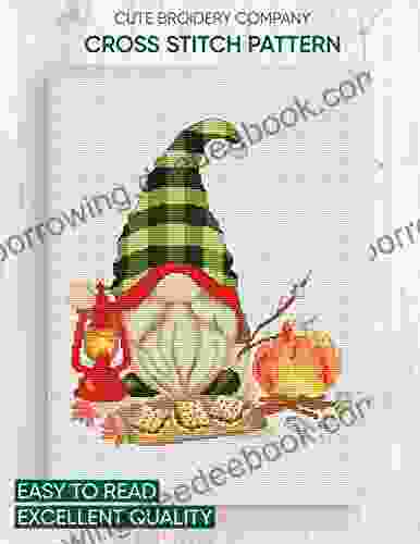 Cross Stitch Pattern: Camping Gnome: Counted Cross Stitch